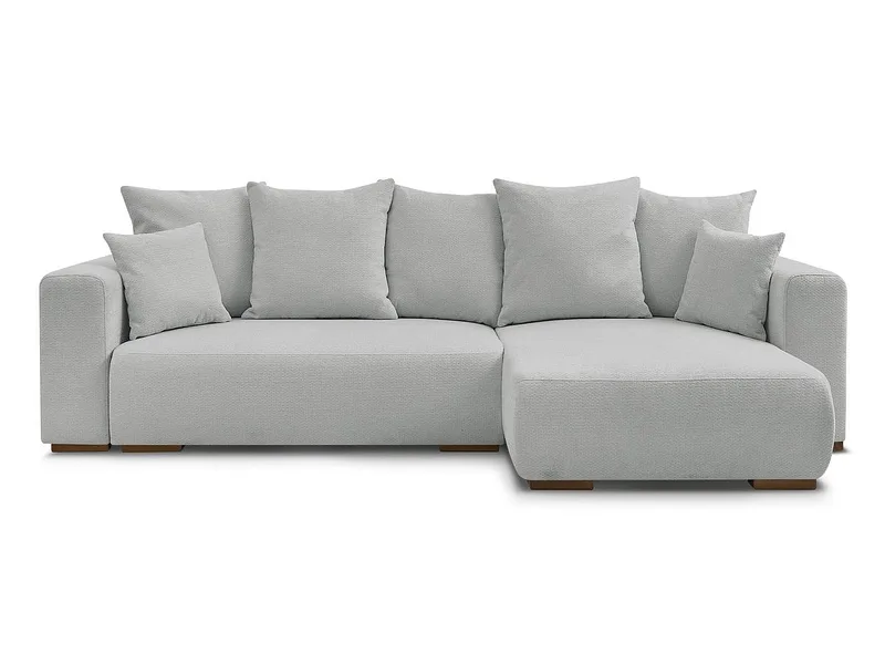 Ecksofa BOBOCHIC SIDONIE Stoff chiniert hellgrau
