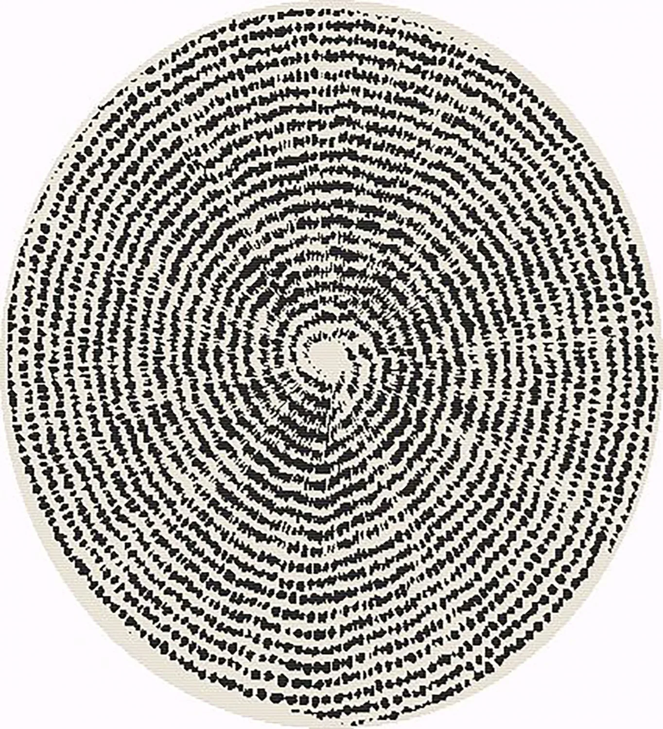 Rundt teppe - Brussels Swirl (sort) (Størrelse: Ø 240 cm)