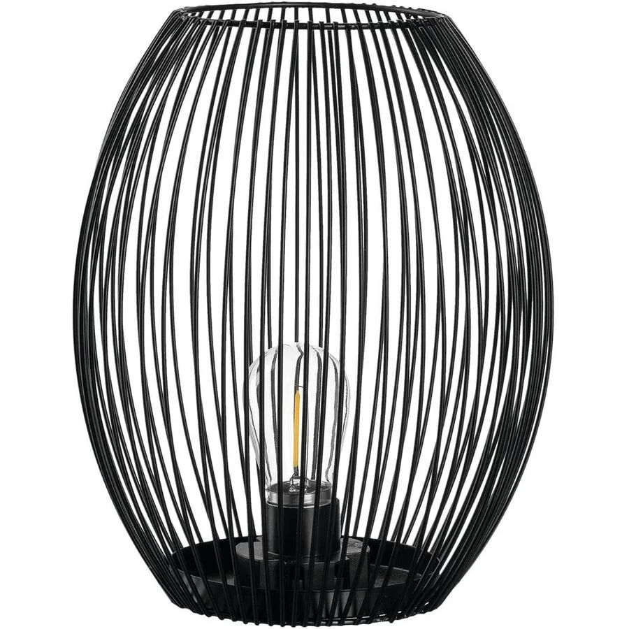Laterne Leonardo Schwarz Metall 24.5 cm - Lichtfarbe: Neutralweiss