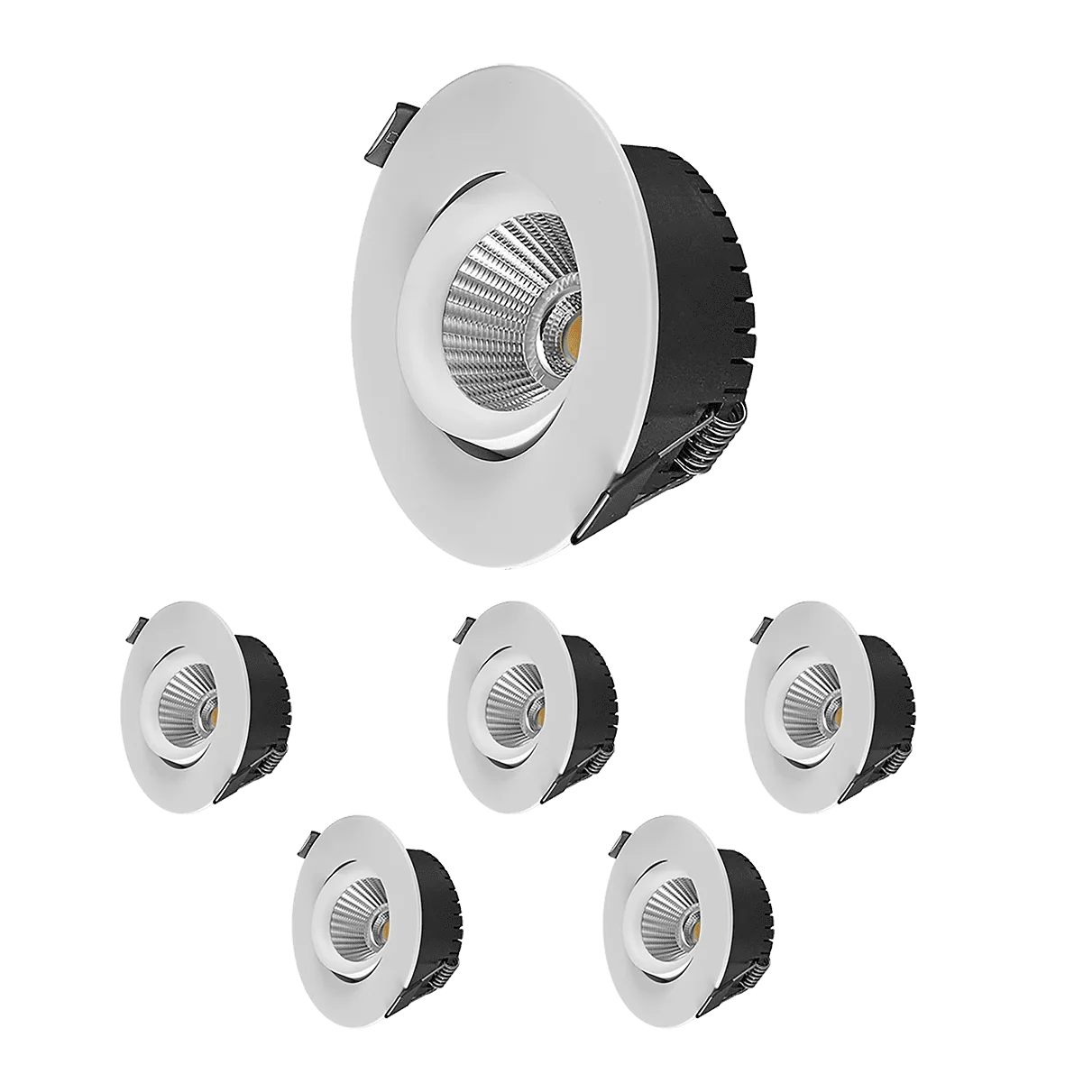 Designlight - Bondy Downlight 6-pack - Infälld spotlight - Vit