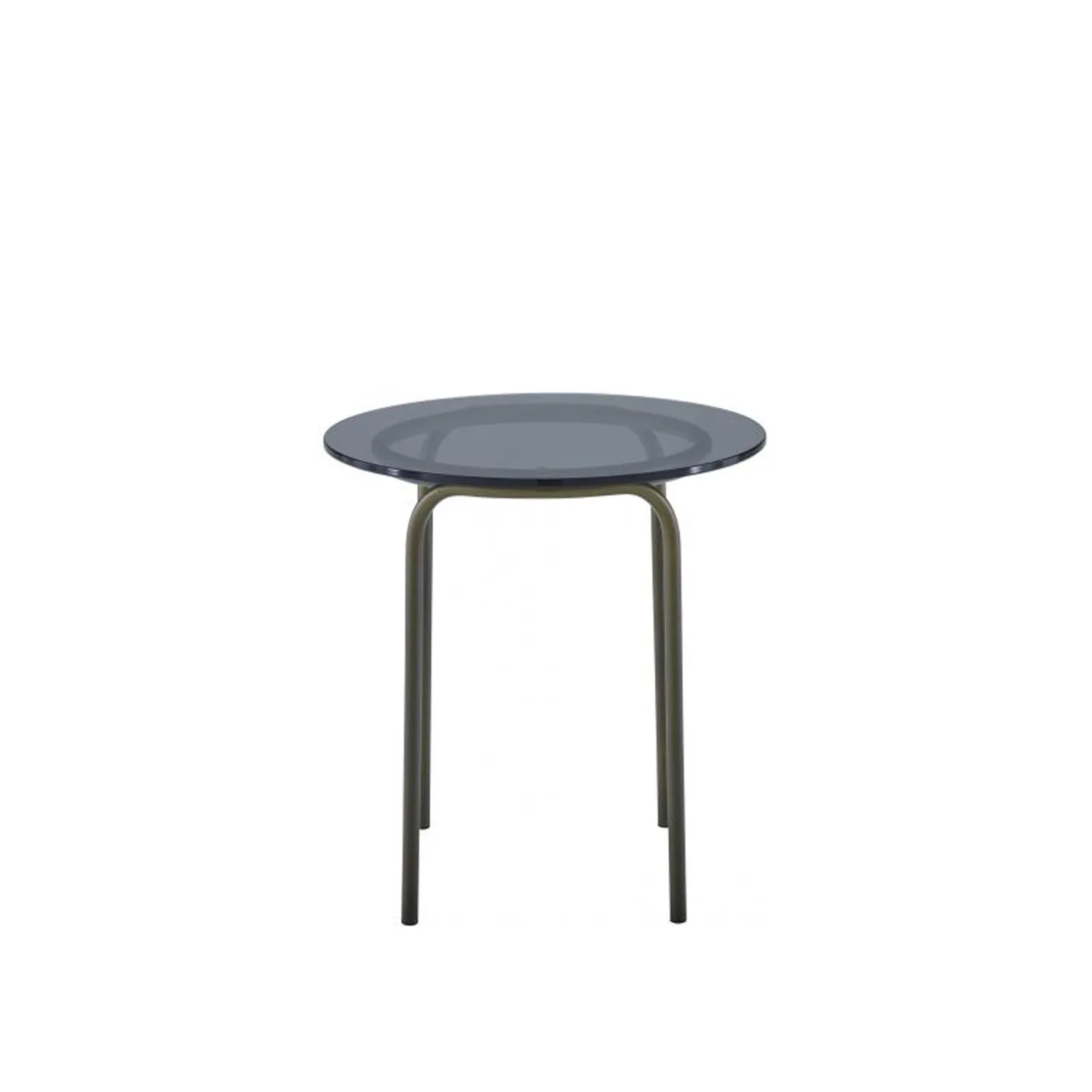Ligne Roset - Liam Pedestal Table - Sidobord - Eric Jourdan - Grå - Glas/Metall