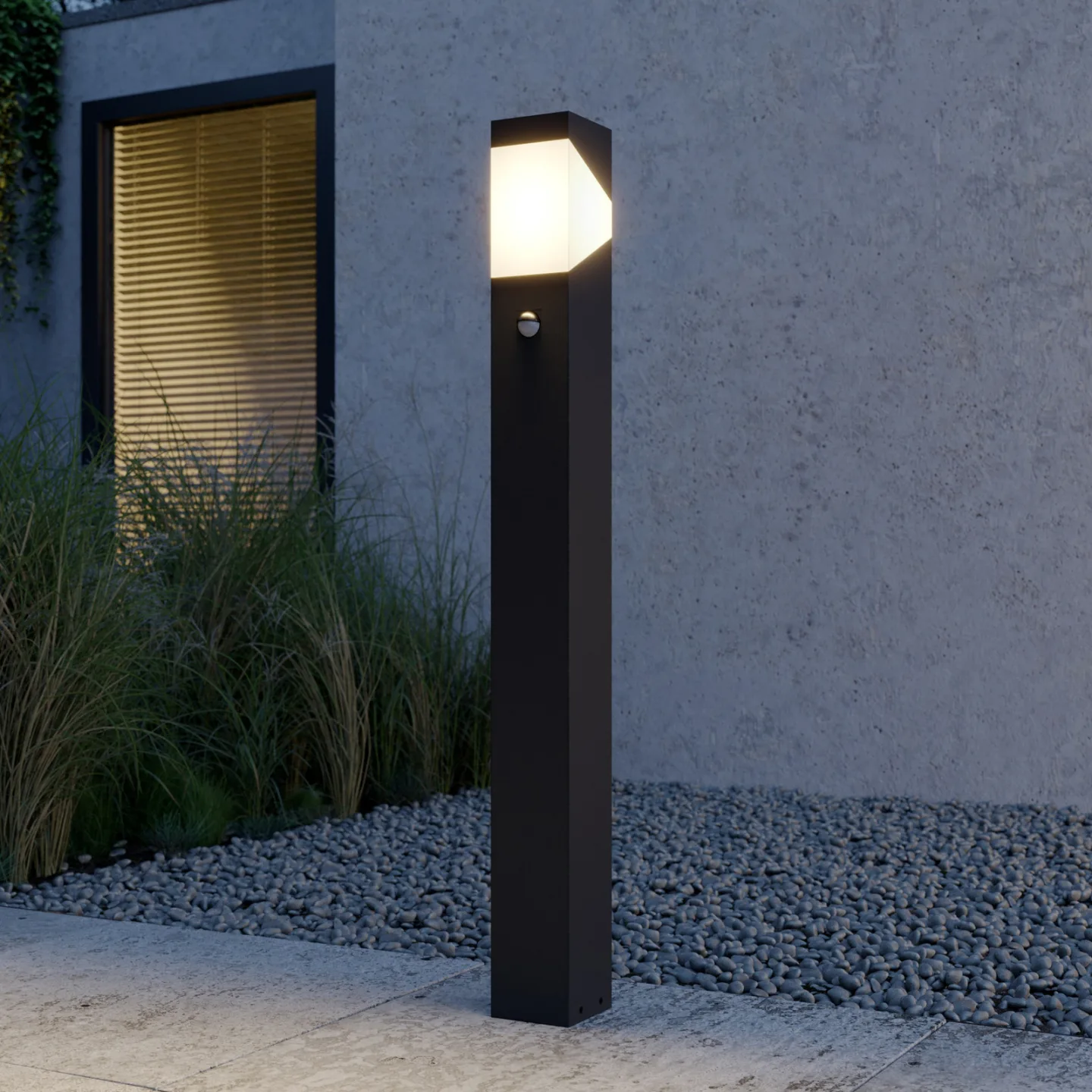 Kiran Utomhus Trädgårdslampa w/Sensor H100 Graphite - Lucande - Terrass - Modern - Aluminium - Med en ljuskälla