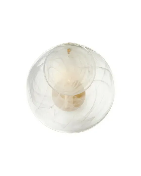 Loire Sconce Gild/White Glass