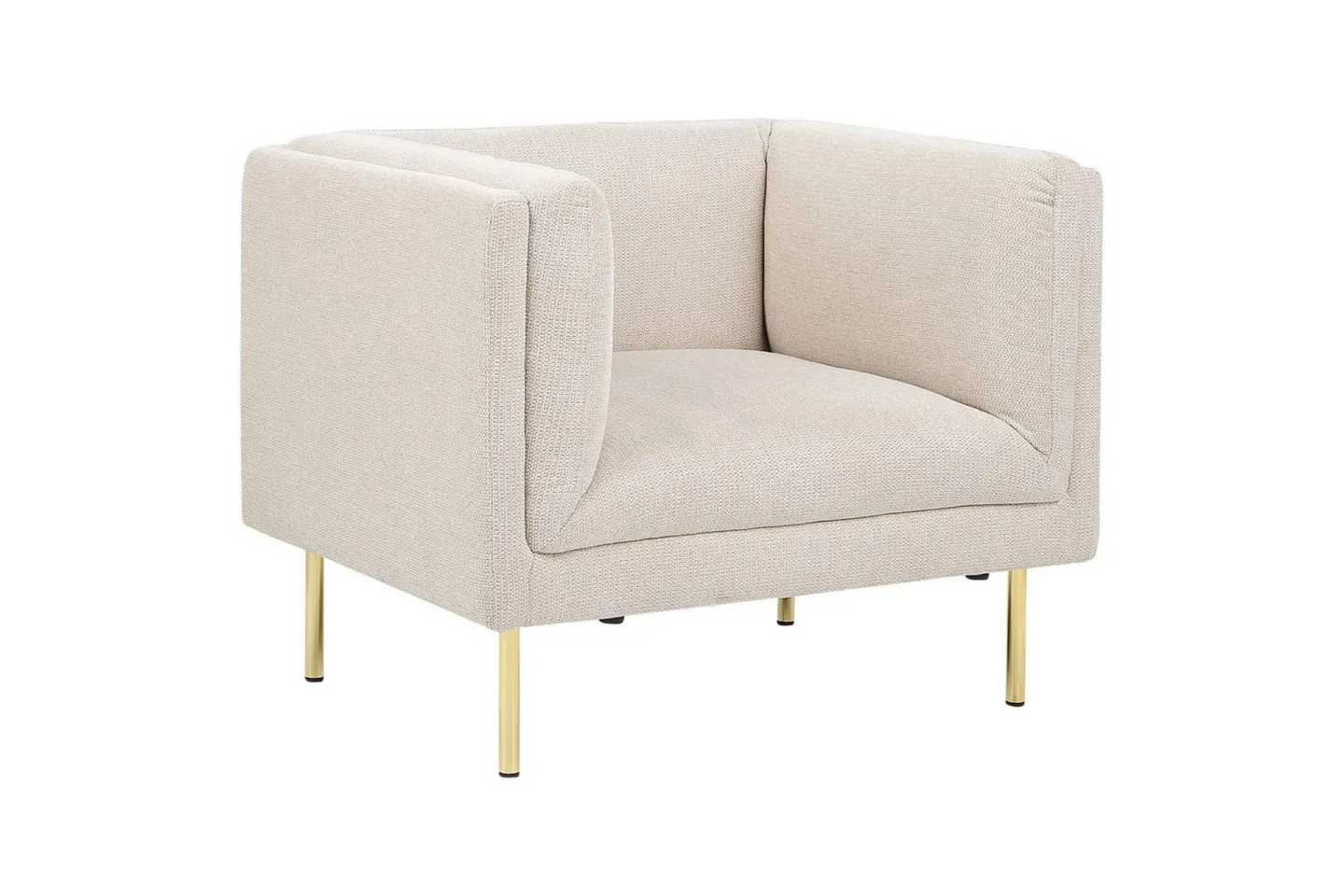 Fåtölj Moen - Beige, guld