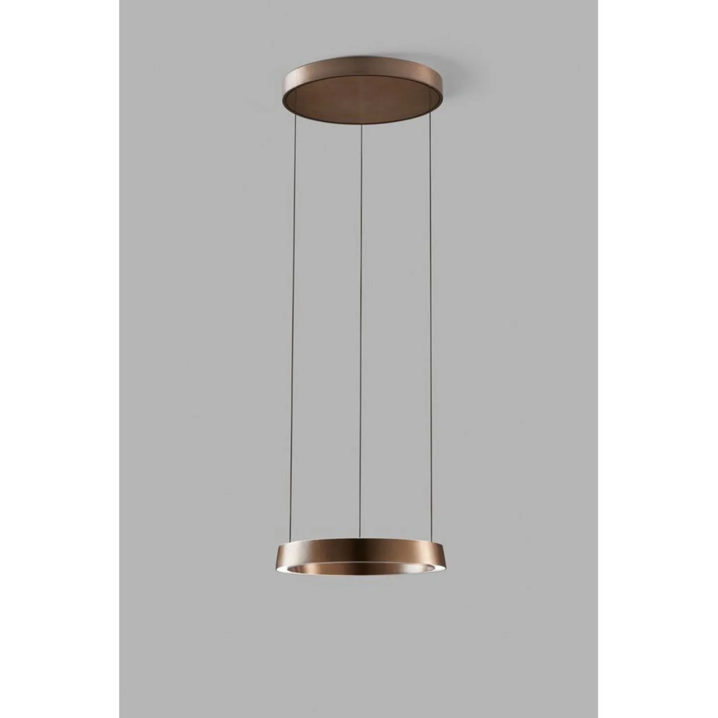 Edge Round LED-hængelampe, rosa, Ø40 cm, Smart - Light-Point - Stue - Design - Aluminium - Ring