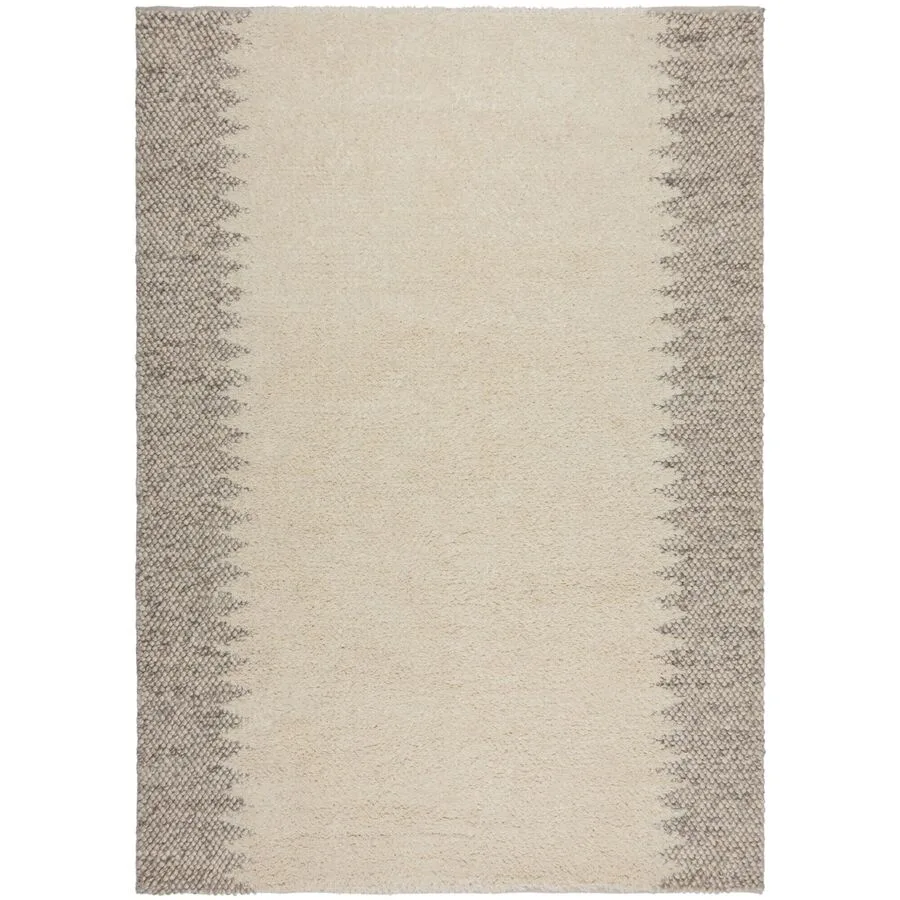 Teppich Minerex Grau, Warmweiss Wolle, Polyester 230 x 160 cm