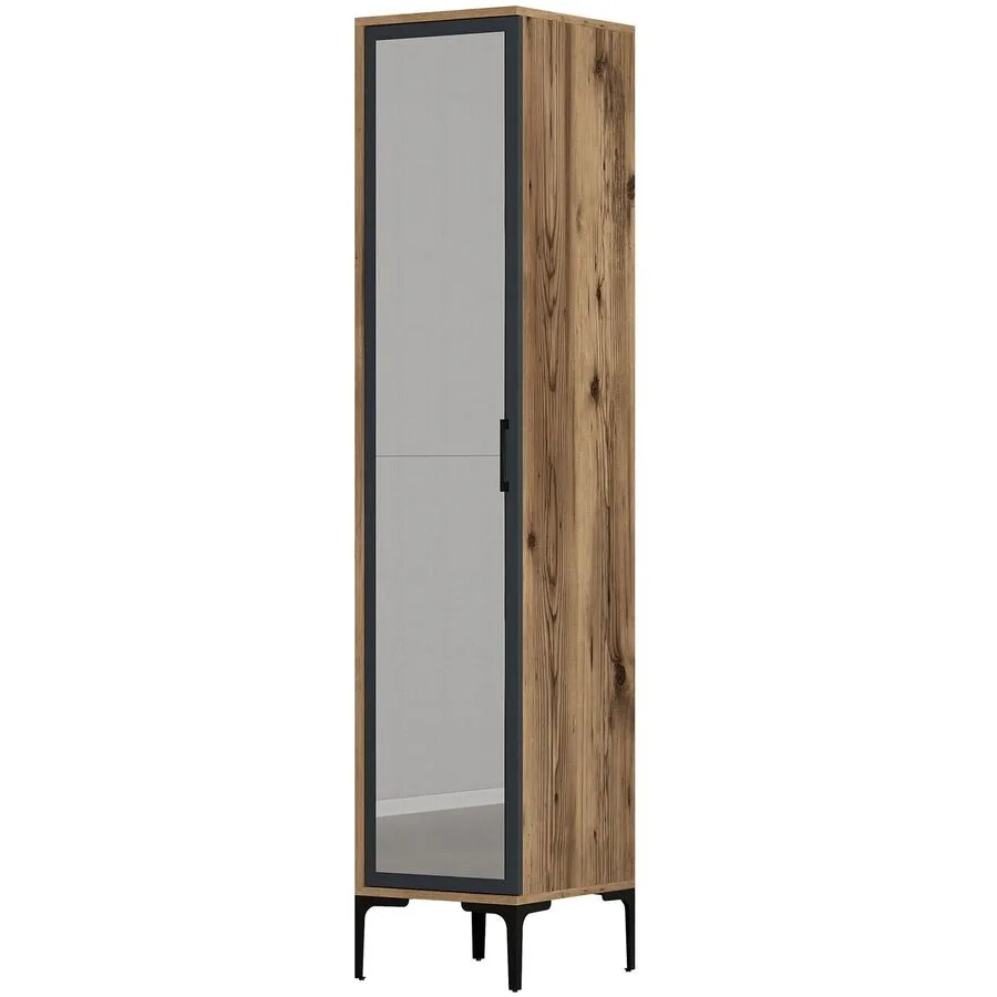 Kleiderschrank Uyumak Walnuss Melamin B 40 cm