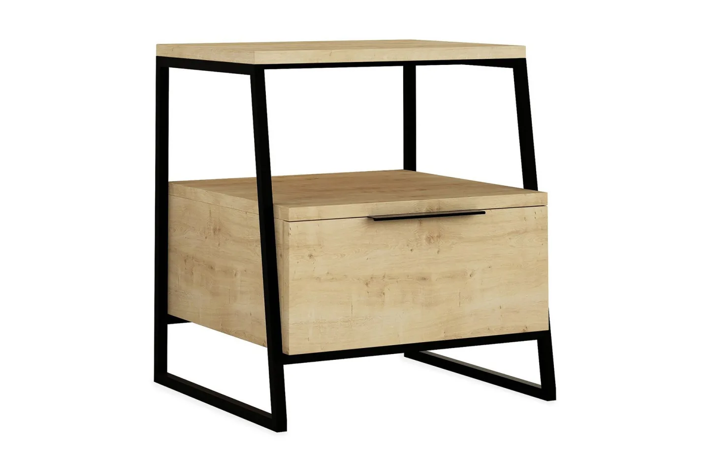 Bodsjö Sängbord 45 cm med Förvaring Hylla + Lucka - Brun