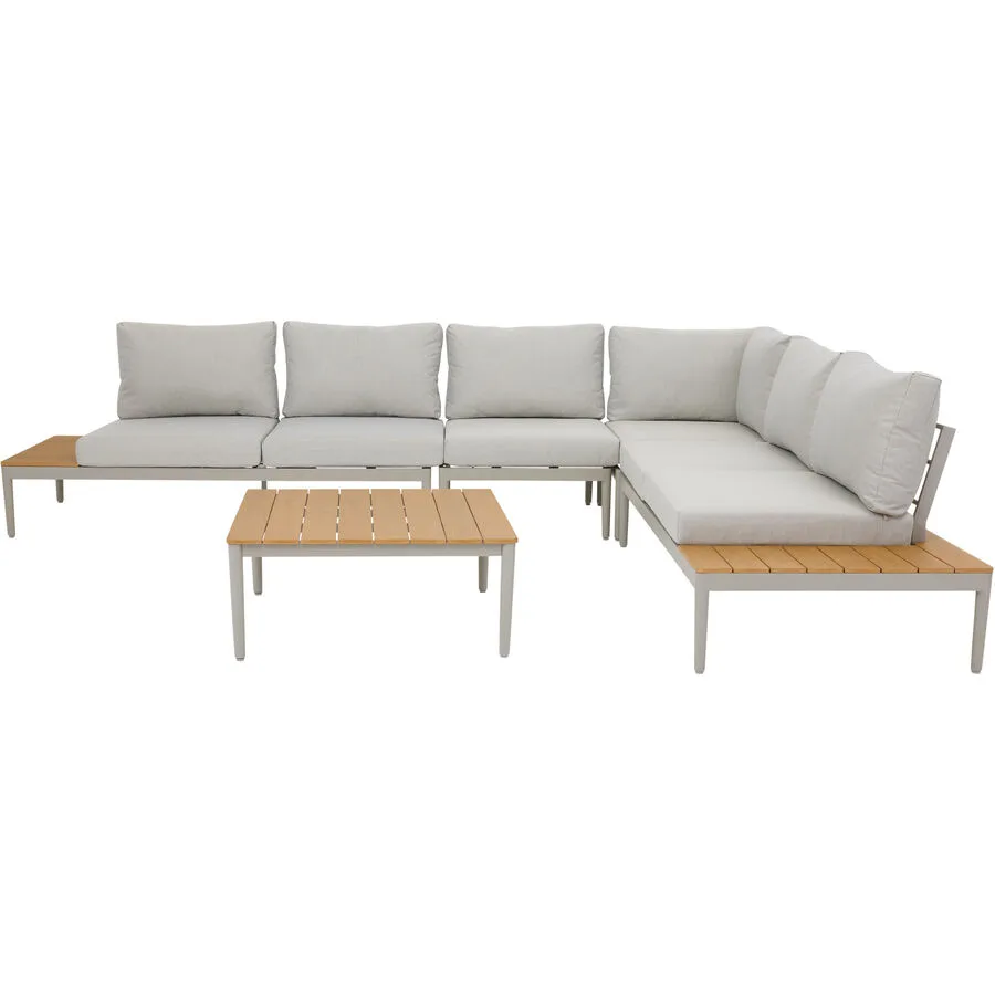 Gartenlounge Florida hellgrau Aluminium B 314.5 cm T 246.5 cm