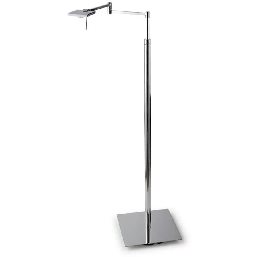 Leselampe Chaim Grau Metall 150 cm - Farbe: chrom - LED - LED Energiesparlampen