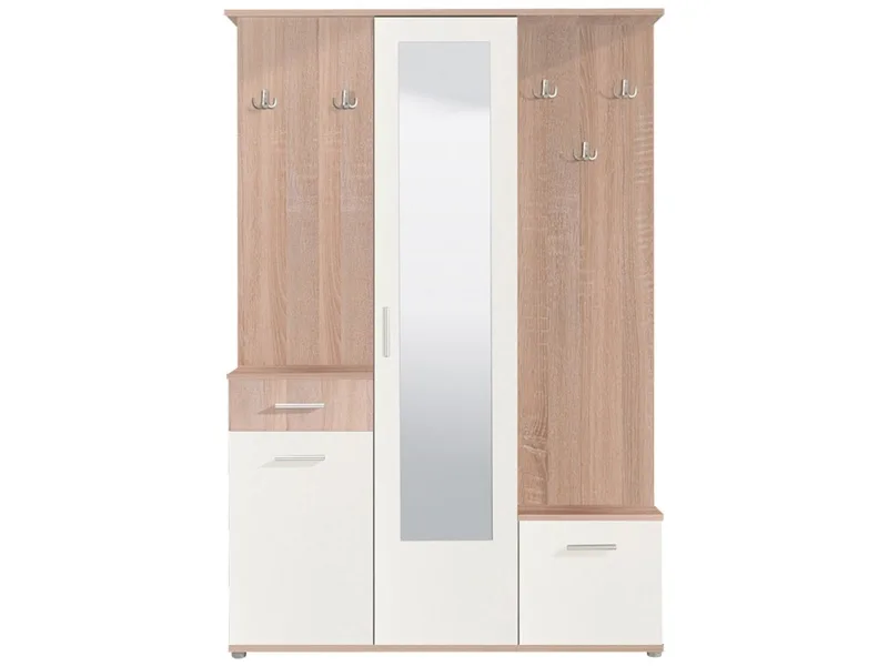 Garderobe MARTIN 133.5x33x197.5cm weiss