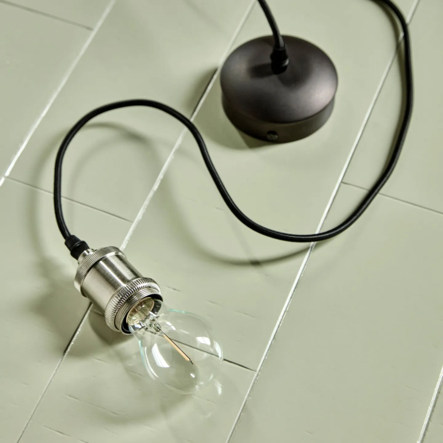 HDFly Hängeleuchte, silber/schwarz, E27 - House Doctor - Modern - Kunststoff - Einflammig