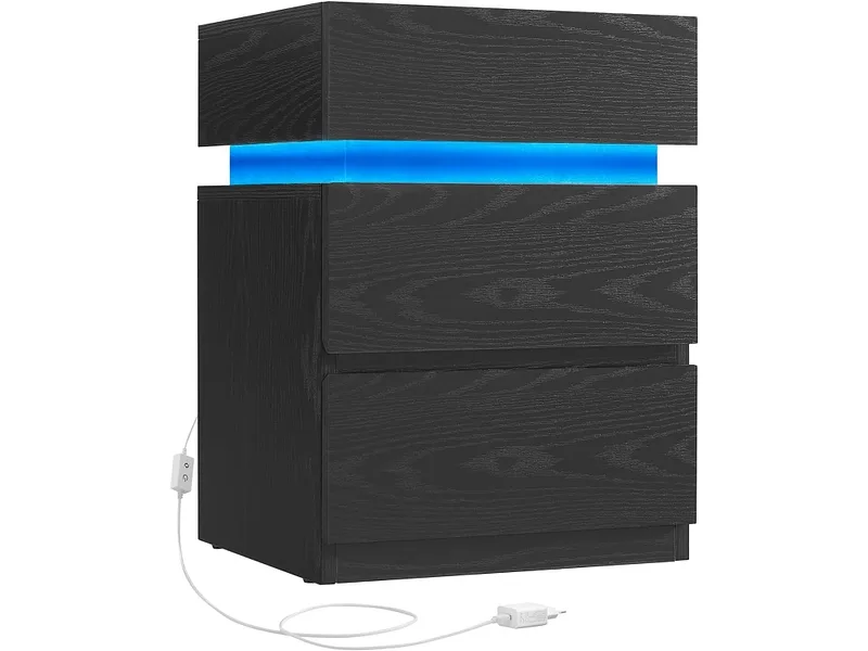 Nachttisch SONGMICS SADY 3 Schubladen 40x35x55cm schwarz schwarz