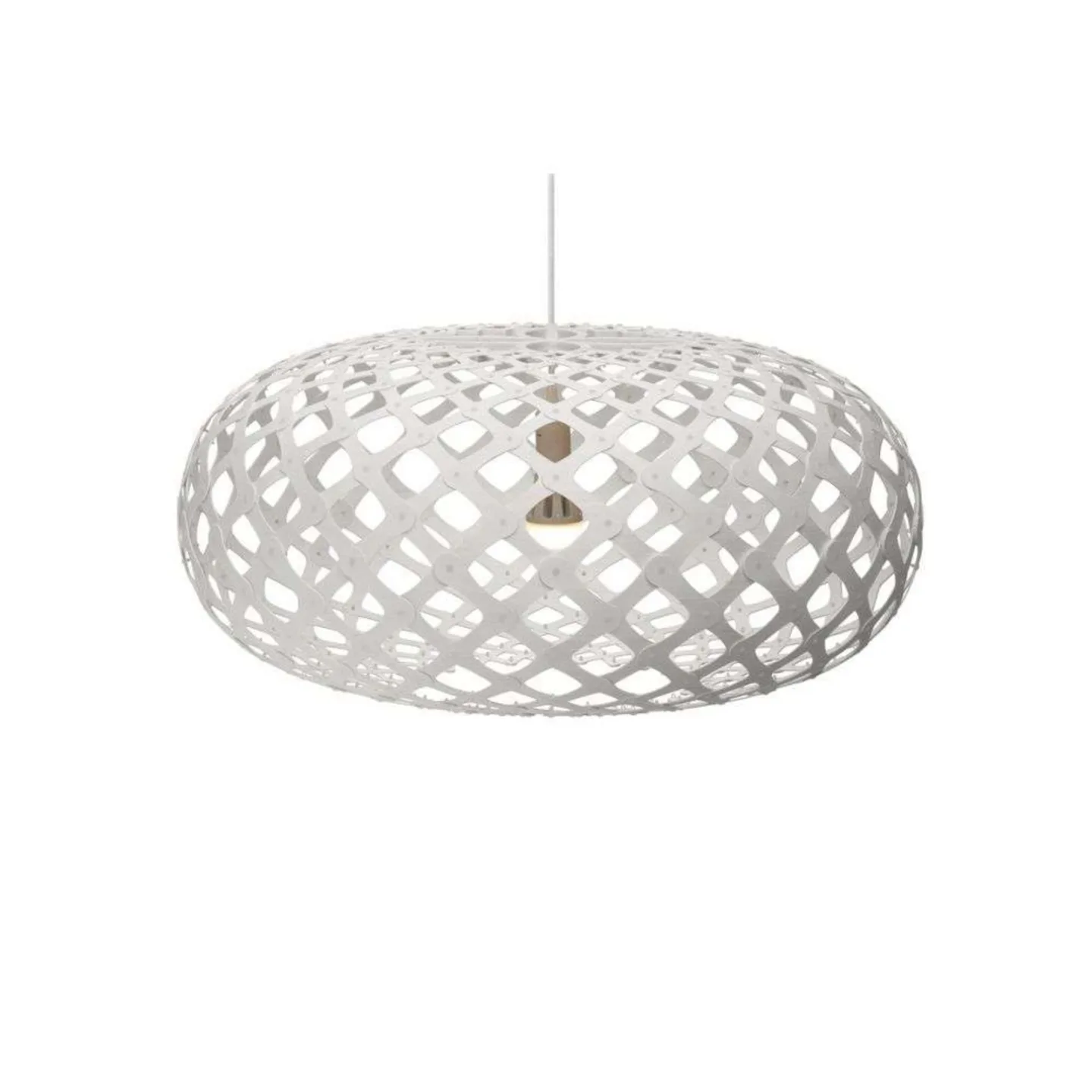 Kina Pendel Ø80 Hvid 2 Sider - David Trubridge - Stue - Bambus