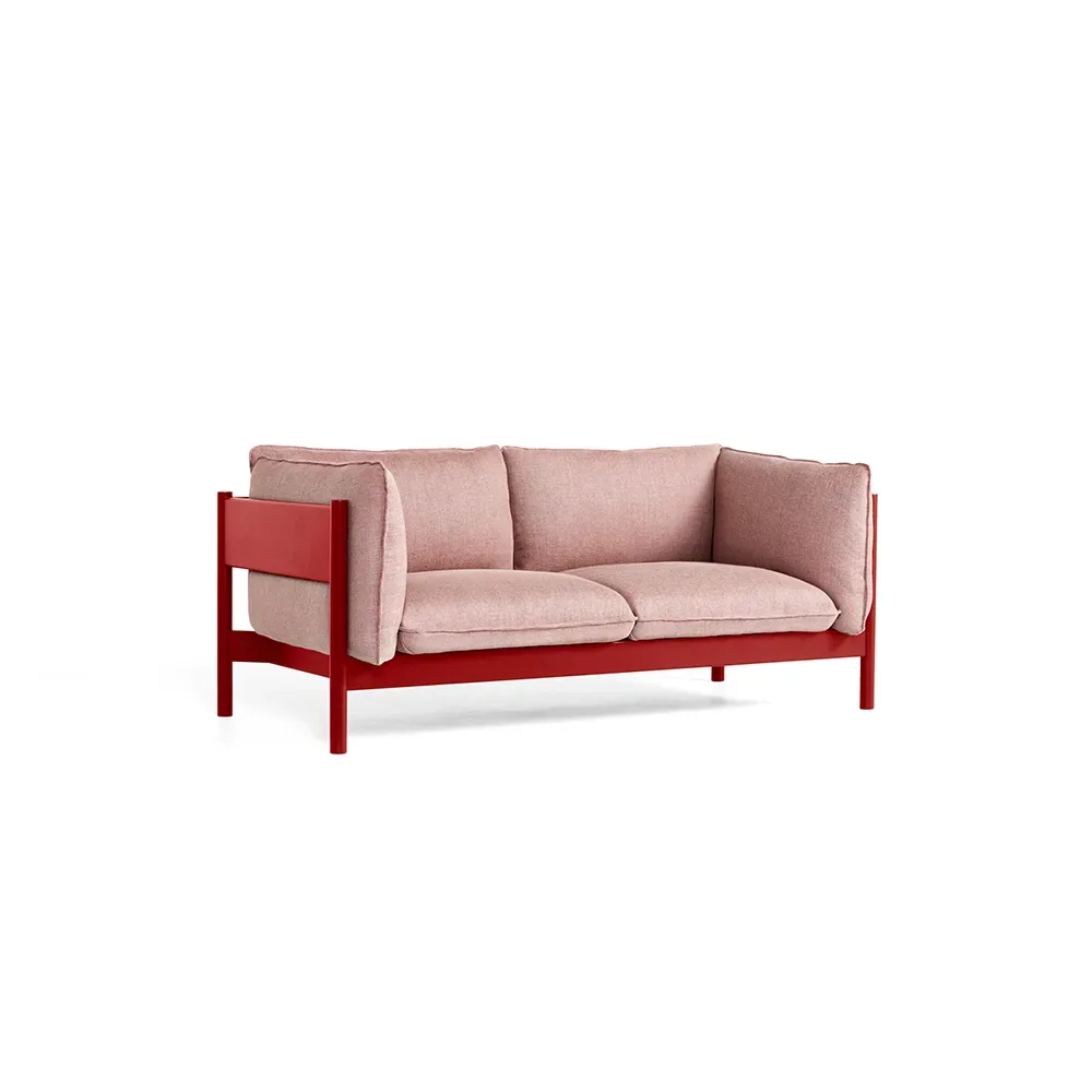 HAY Arbour ECO 2-sits Soffa Re-wool 648 multi-vinröd bok