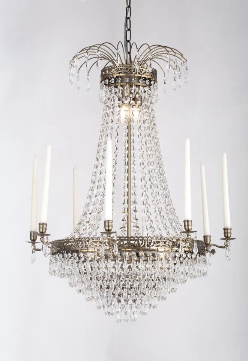 Norrsken Design - Empire Classic Ø65 - Kristallkrona - Antikmässing