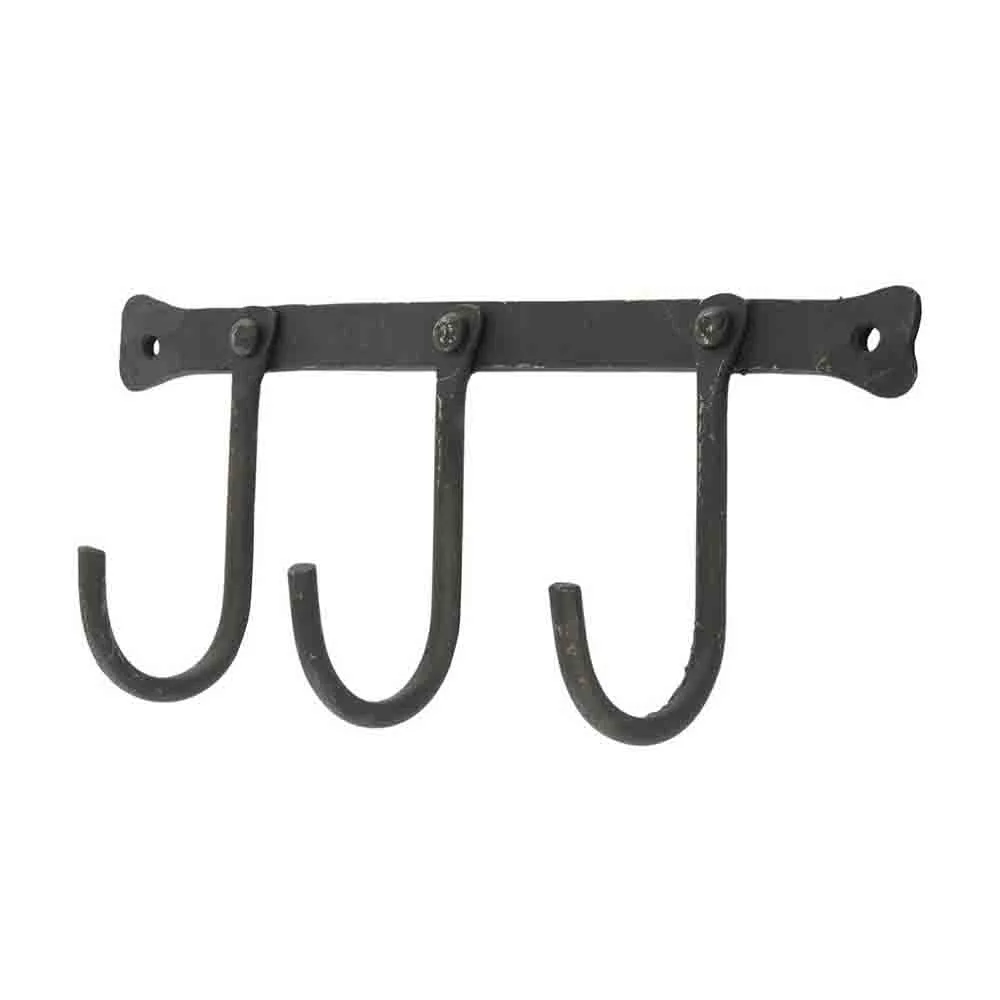 Kroklist med 3 krokar 31 cm Svart