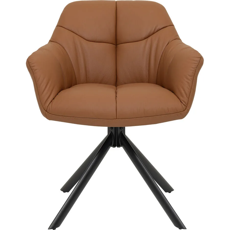 Stuhl Camedo braun Leder