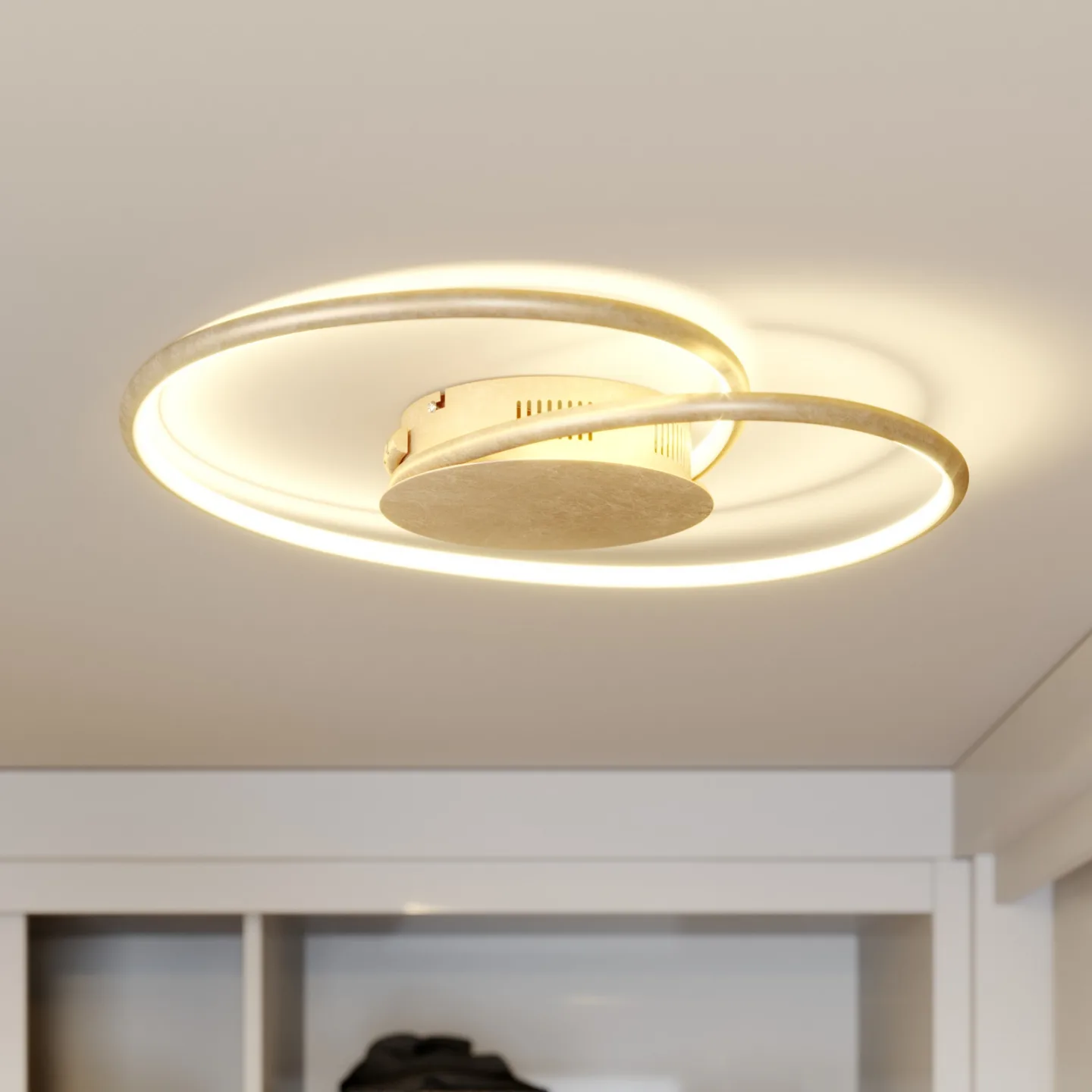 Joline LED Deckenleuchte Ø45 Gold - Lindby - Wohnzimmer - Modern - Metall