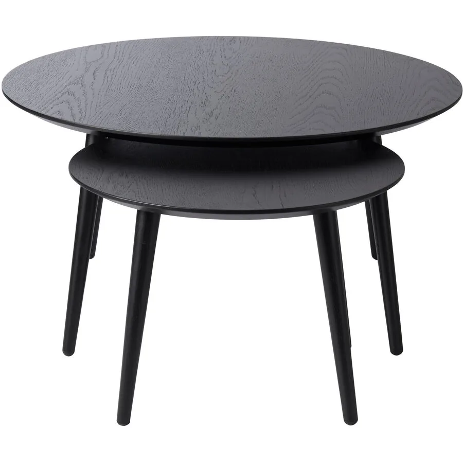 Beistelltisch 2er-Set Arde schwarz Holzwerkstoff B 88 T 45 cm