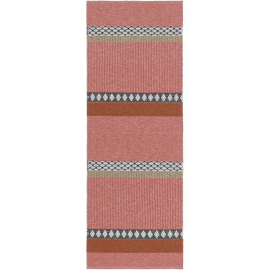 HORREDSMATTAN Outdoor-Teppich Savanne rot Streifen PVC 150 x 200 cm