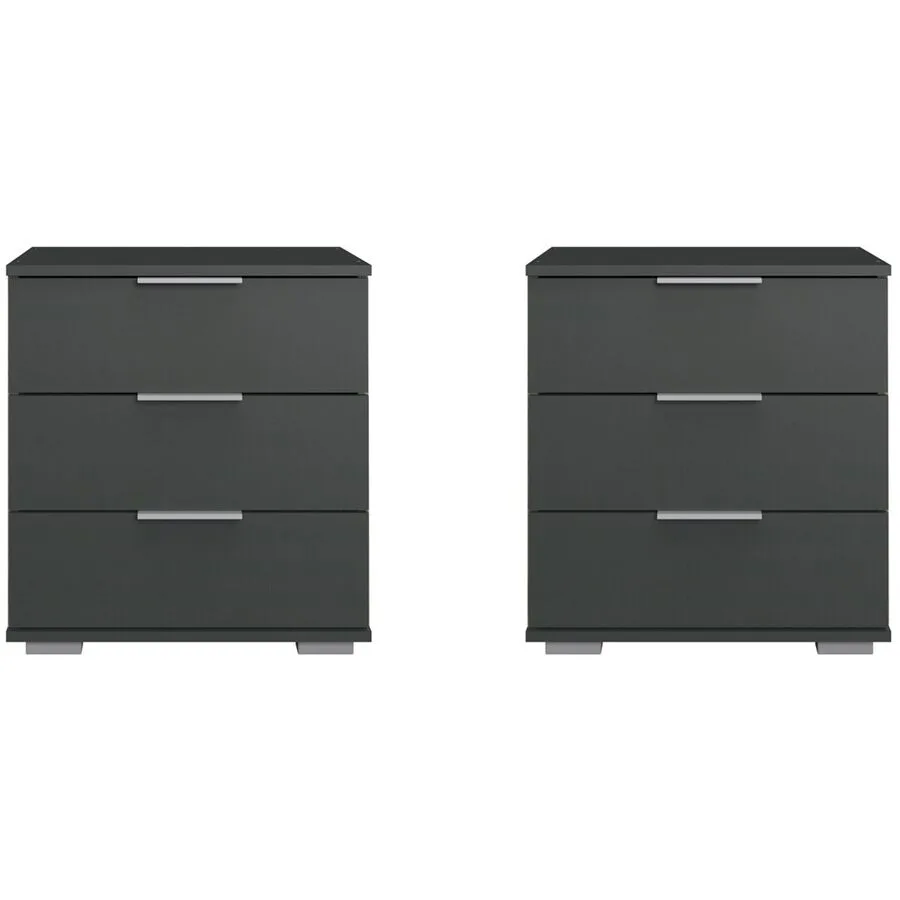Nachttisch Peyton A graphit Holzwerkstoff B 104 H 58 cm