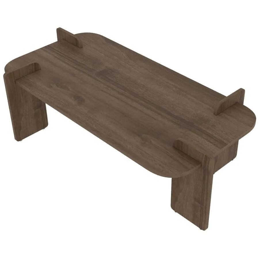 Salontisch Georis Nussbaum 100% Melaminbeschichtete Kiefer B 120 T 60 cm