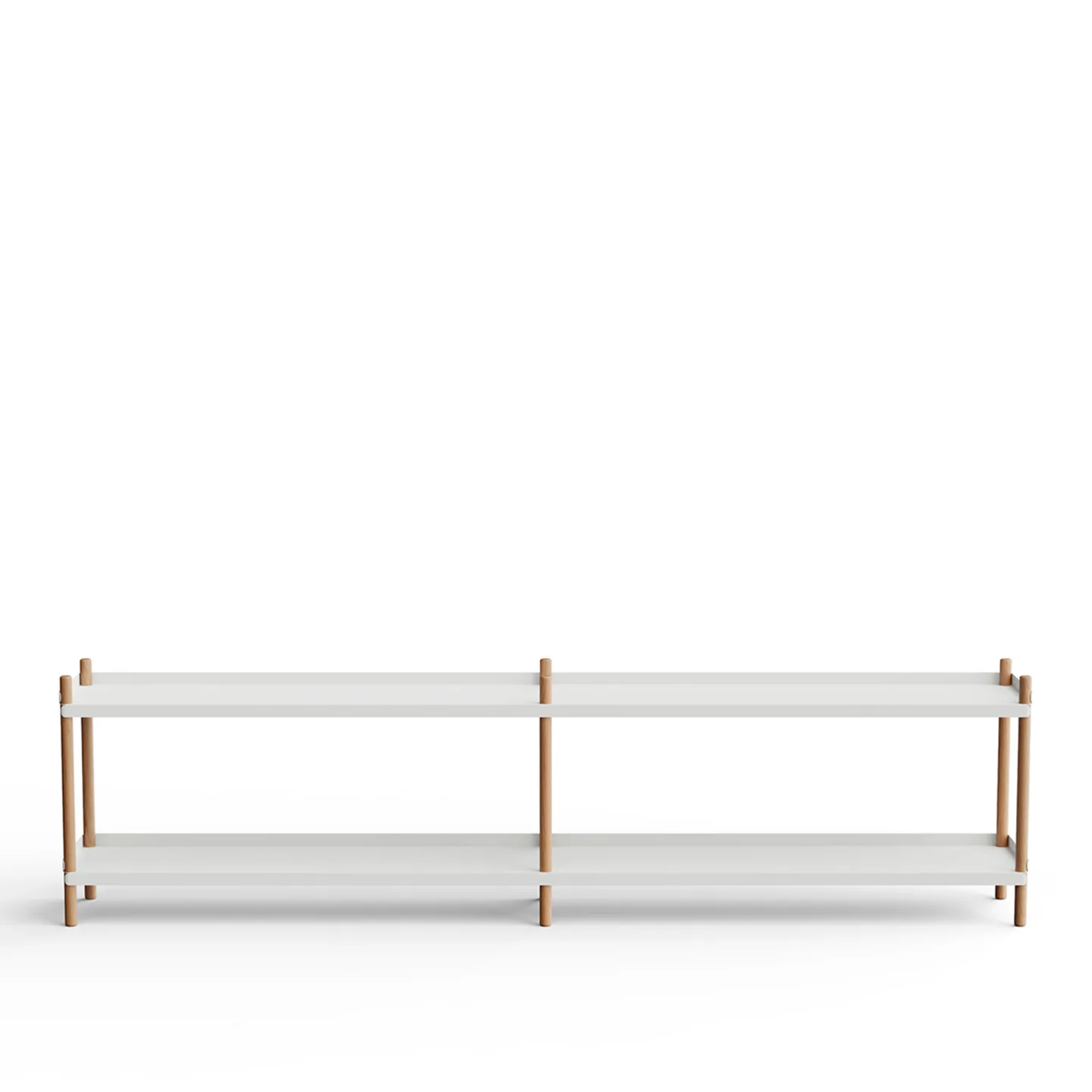 NINE - BOLT Shelving 2000 - 2 shelves Oak Natural Grey - Hyllor & Hyllsystem - Lennart Ebert - Grå - Metall/Trä