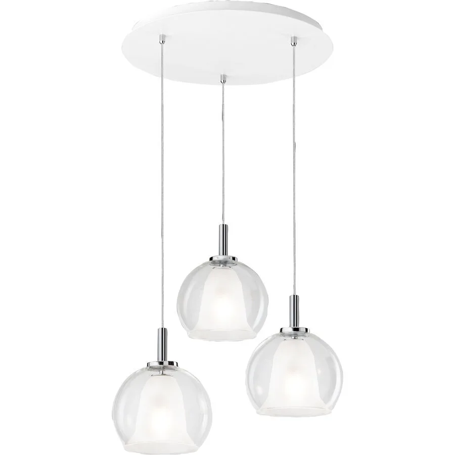 Pendellampe Aby Transparent Glas/Metall 26 cm Höhenverstellbar (manuell) - Material: Metall/Glas
