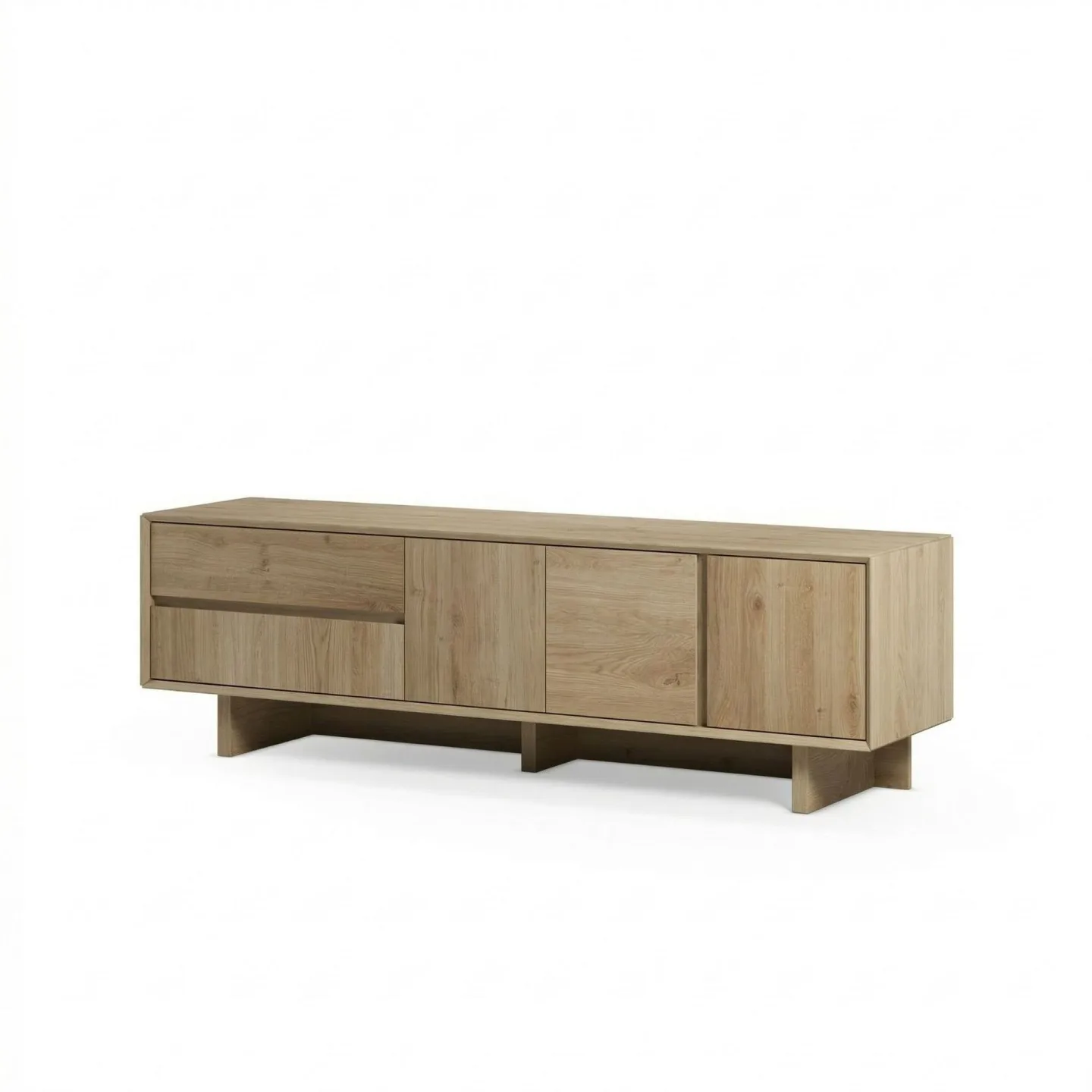 Tavon TV-bänk 180x55x45 cm - Naturlig ek