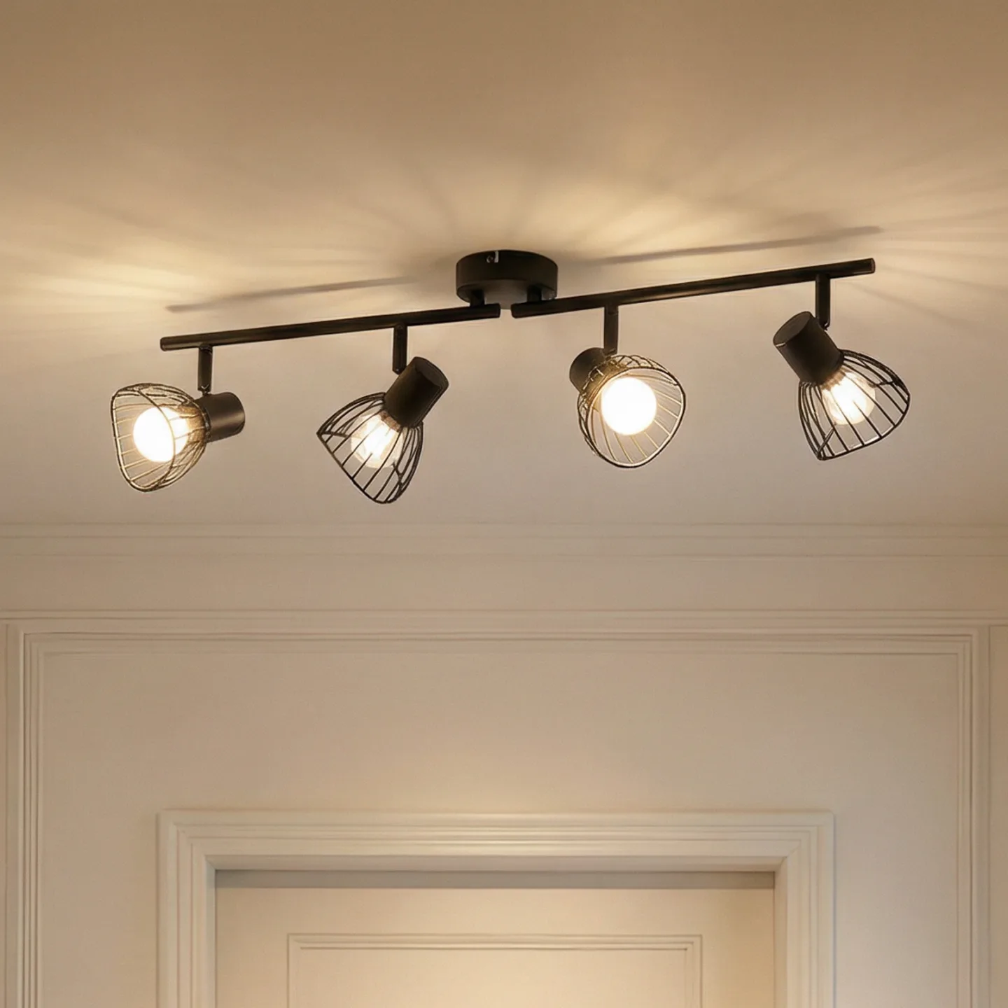 Piena 4 Loftlampe Sort - Lindby - Spisestue - Moderne - Metal - Med flere lyskilder