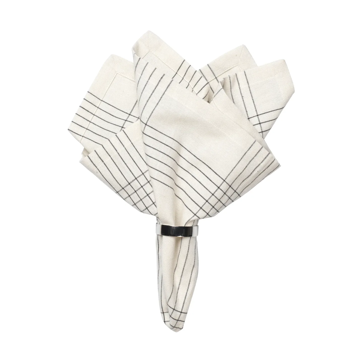 Broste Copenhagen Alice Stoffserviette 45x45 cm Black-natural