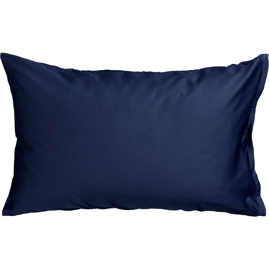 Kissenbezug Kos Dunkelblau Einfarbig Satin B 65 T 65 cm