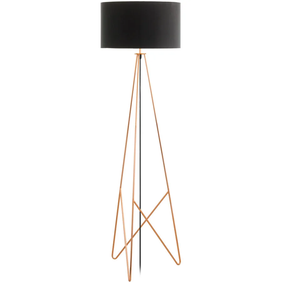 Stehlampe Camporale Schwarz Stahl/Stoff 154 cm