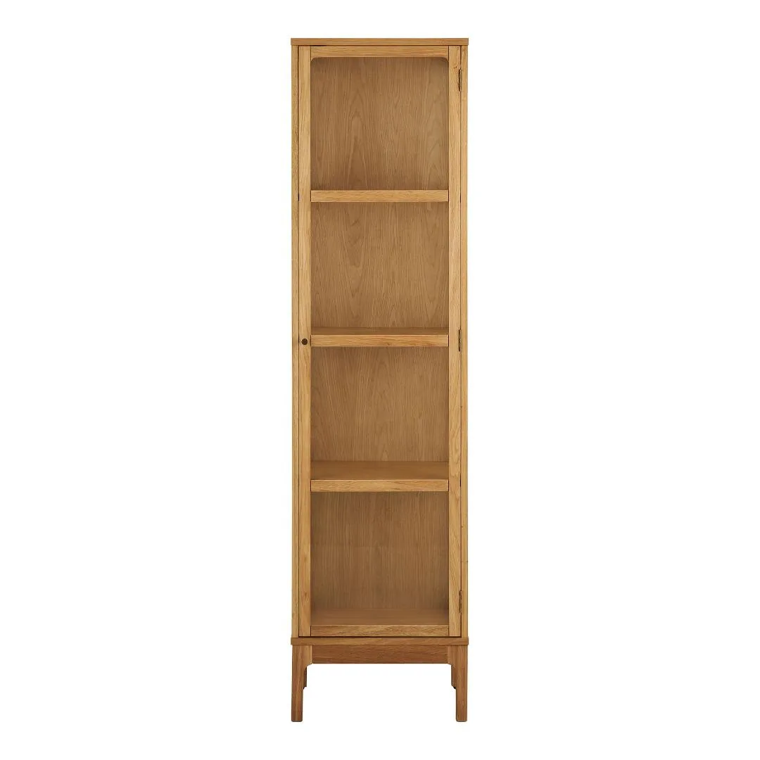 Vigga Vitrinenschrank 1 Glastür Eiche.