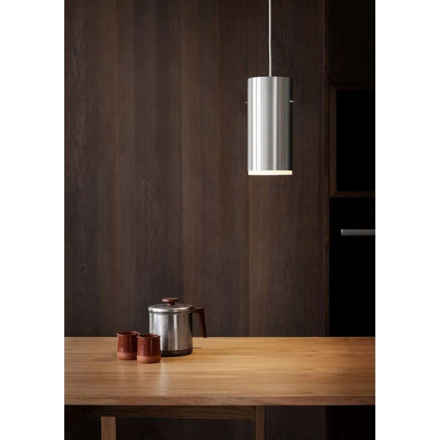 Tube Pendel Large Brushed Aluminium - Moebe - Stue