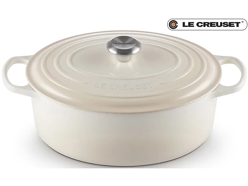 LE CREUSET Bräter SIGNATURE gusseisen cremeweiss