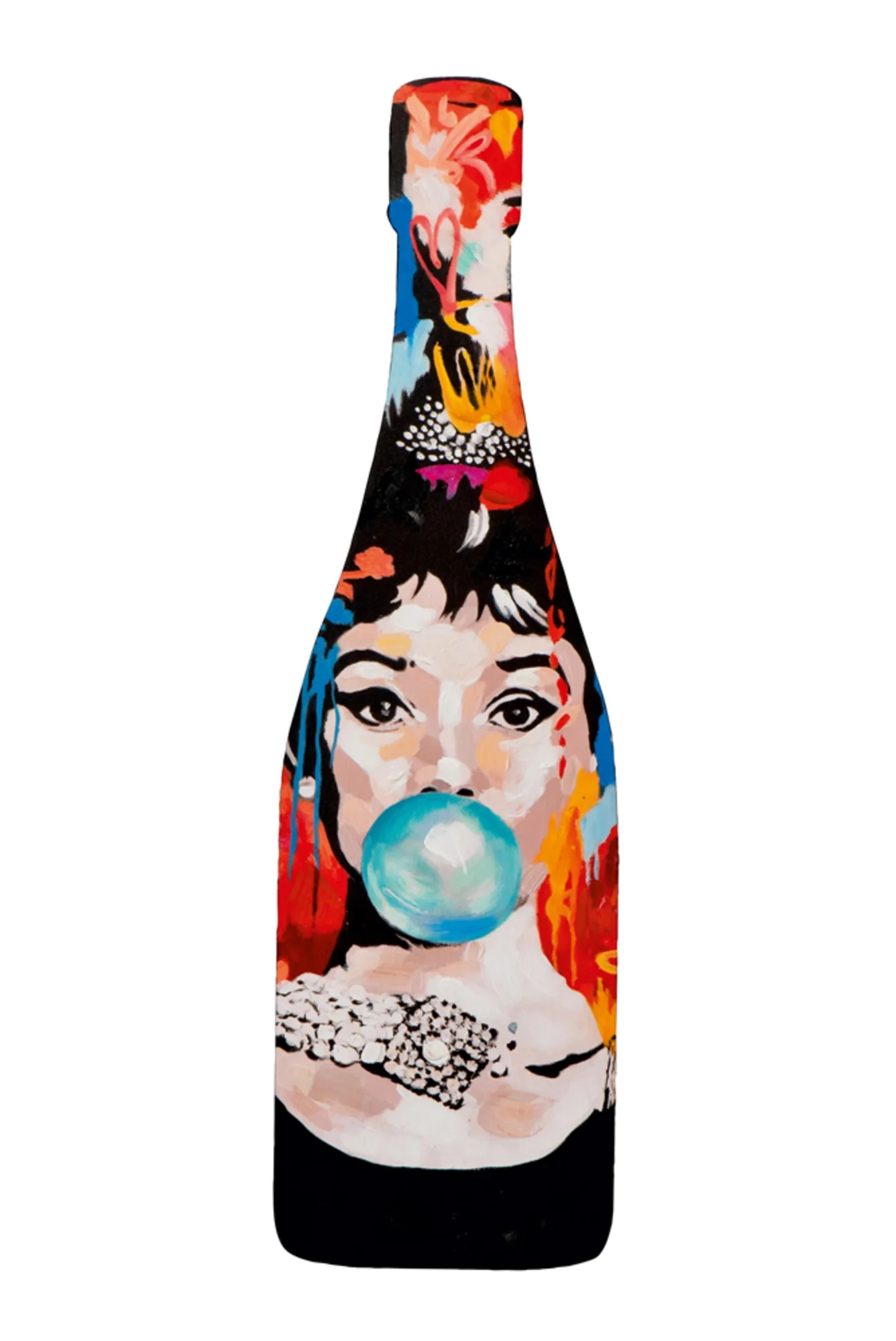 image LAND Gemälde Blue Bubble Bottle | Schubiger Möbel