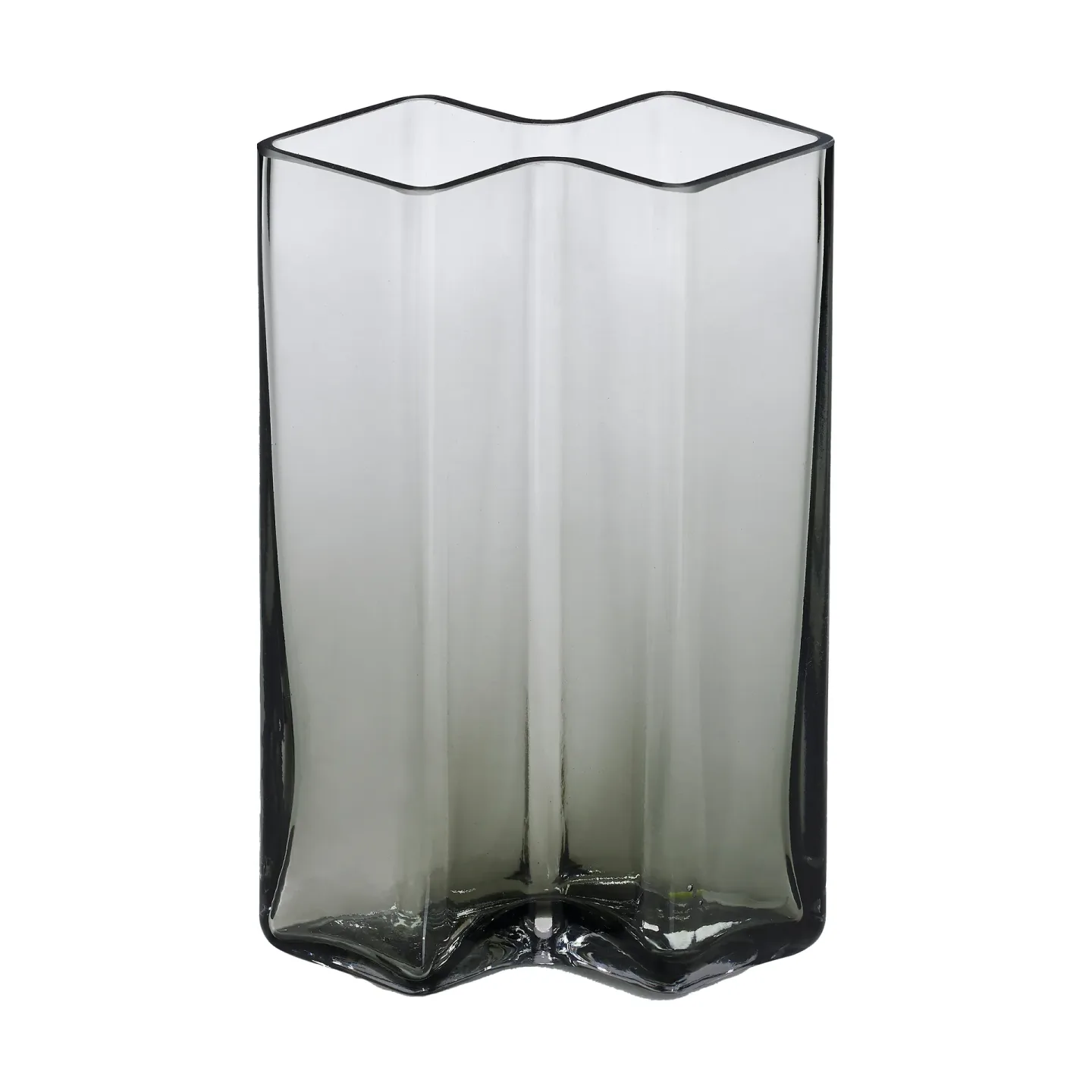Born In Sweden Row Vase zwei Kammern Grau