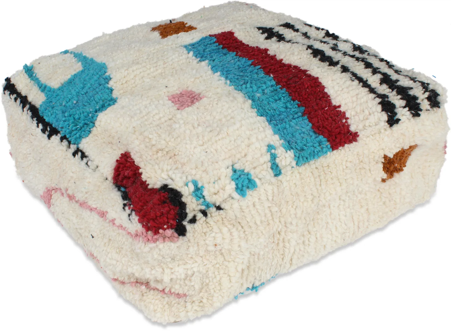 Sittepuff - Marokkansk Beni Ourain (Størrelse: 60 x 60 cm)