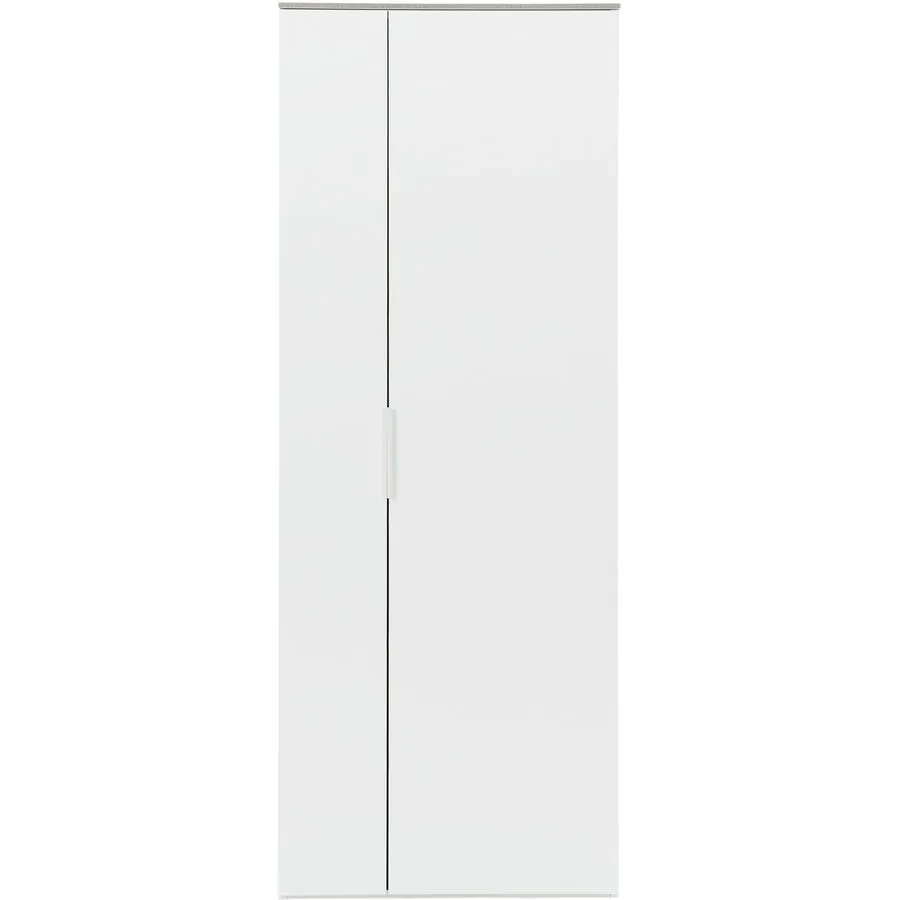 Garderobenschrank Verna Hochglanz weiss Holzwerkstoff B 70 T 35 H 188 cm