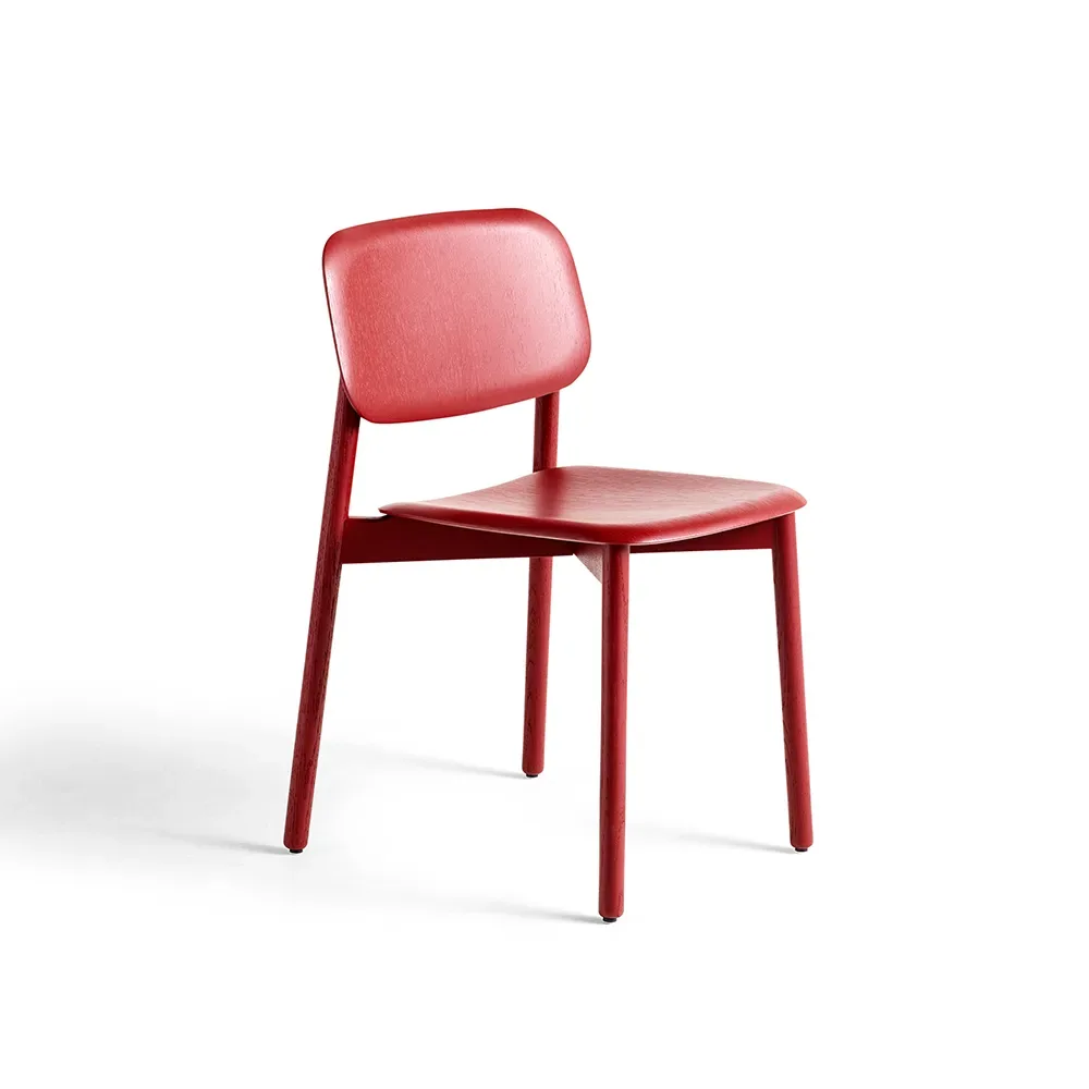 HAY Soft Edge 60 Stuhl Fall red-Fall red Eichenständer