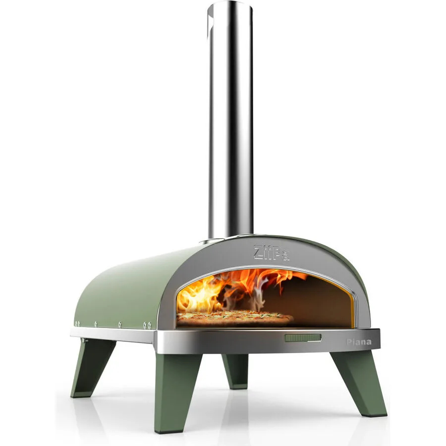 Pizzaofen ZiiPa hellgrün Edelstahl B 40 T 76 cm