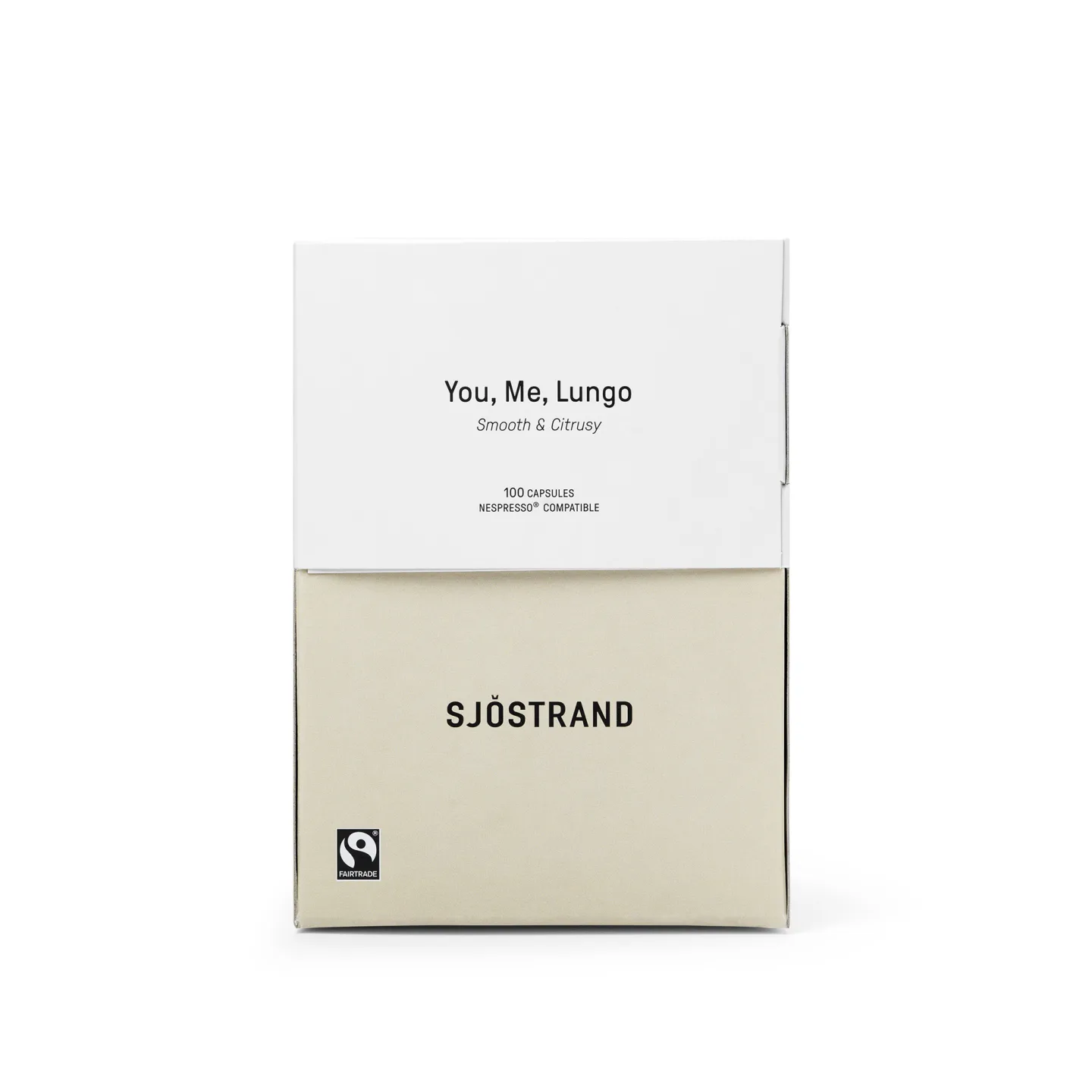 Sjöstrand Coffee - You, Me, Lungo kaffekapslar 100-pack - Tillbehör till köksmaskiner - Vit - Papper