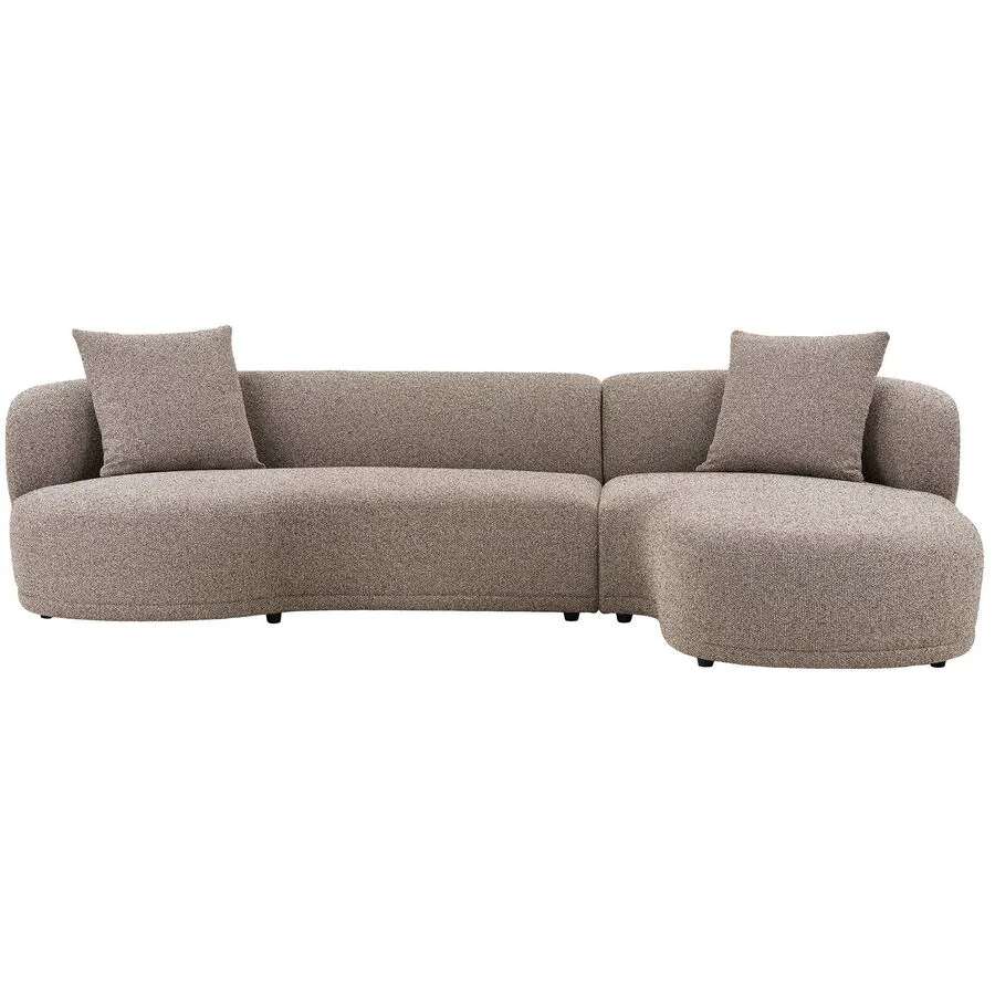 Ecksofa Mondra Braun Polyester 294 cm 175 cm