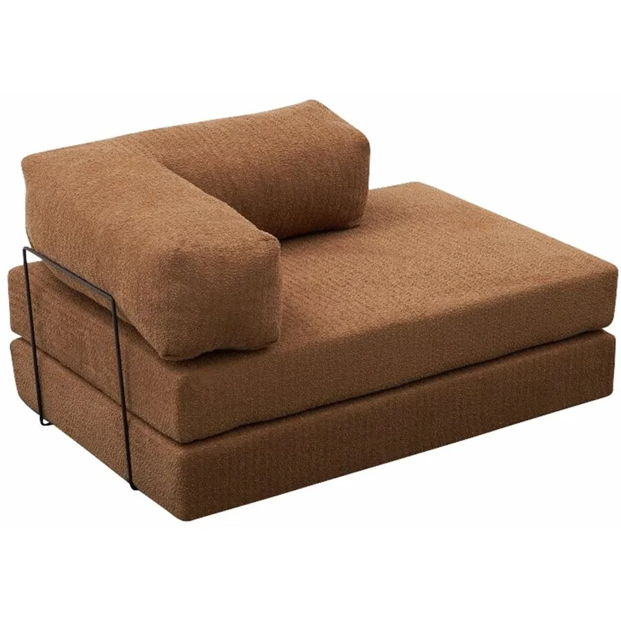 Bettsofa Foldbar Braun Fabric: 100% CHENILLE B 140 T 95 cm