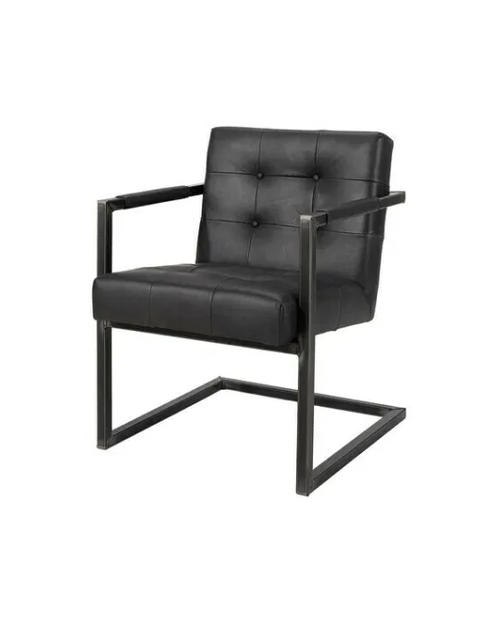 Jed Armchair Leather Anthracite