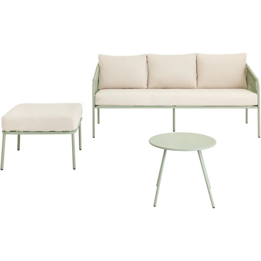 Gartenlounge Kaila Grün Stahl T 82 H 72 cm
