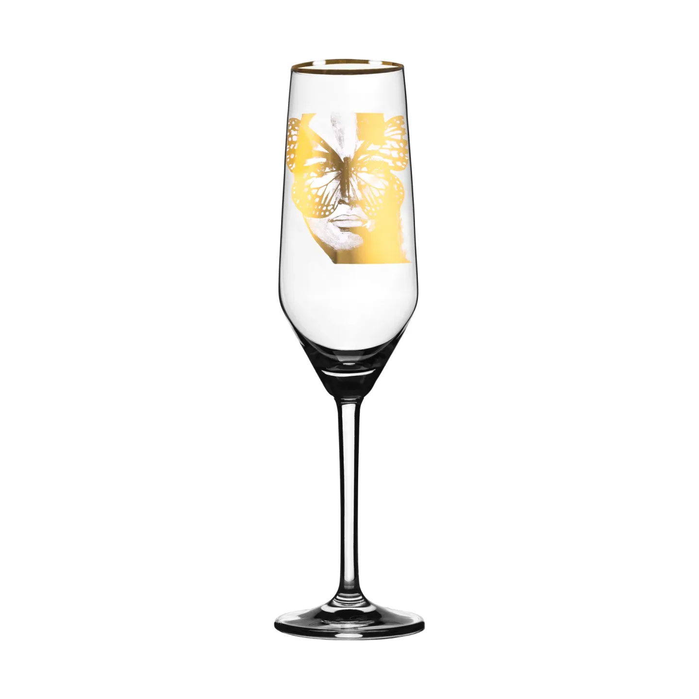 Golden Butterfly Champagneglas 24 cm - Guld
