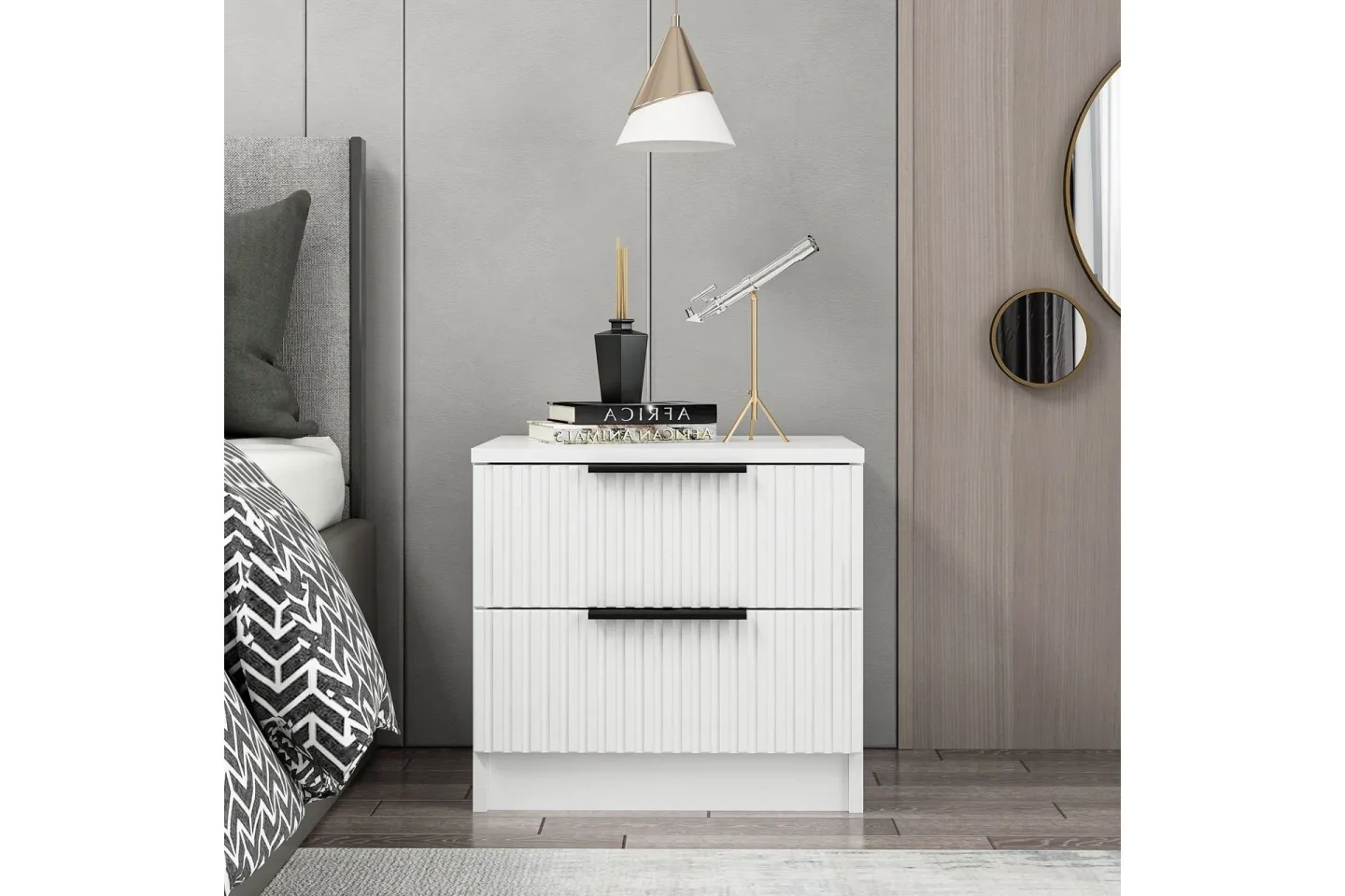 Fruitland Sängbord 54 cm - Vit